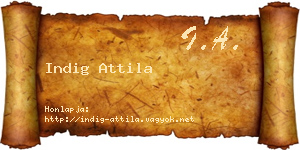 Indig Attila névjegykártya