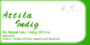 attila indig business card
